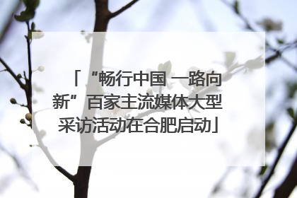 “畅行中国 一路向新”百家主流媒体大型采访活动在合肥启动