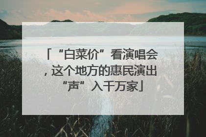 “白菜价”看演唱会，这个地方的惠民演出“声”入千万家