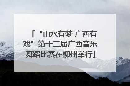“山水有梦 广西有戏”第十三届广西音乐舞蹈比赛在柳州举行