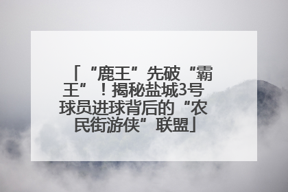 “鹿王”先破“霸王”！揭秘盐城3号球员进球背后的“农民街游侠”联盟