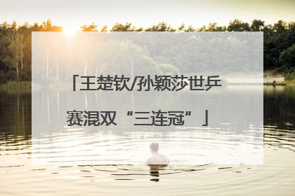 王楚钦/孙颖莎世乒赛混双“三连冠”