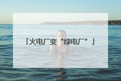 火电厂变“绿电厂”