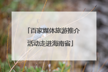百家媒体旅游推介活动走进海南省