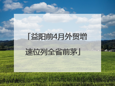 益阳前4月外贸增速位列全省前茅