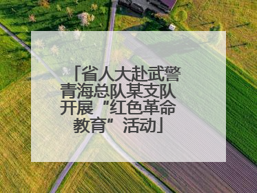 省人大赴武警青海总队某支队开展“红色革命教育”活动
