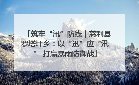 筑牢“汛”防线｜慈利县罗塔坪乡：以“迅”应“汛” 打赢暴雨防御战
