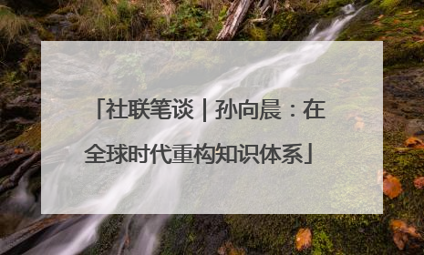社联笔谈｜孙向晨：在全球时代重构知识体系