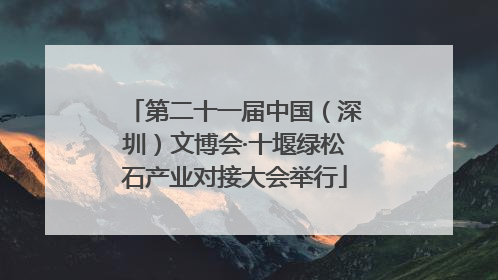 第二十一届中国（深圳）文博会·十堰绿松石产业对接大会举行