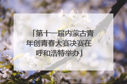 第十一届内蒙古青年创青春大赛决赛在呼和浩特举办