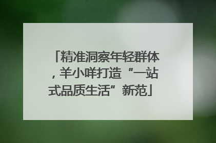 精准洞察年轻群体，羊小咩打造“一站式品质生活”新范