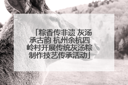 粽香传非遗 灰汤承古韵 杭州余杭四岭村开展传统灰汤粽制作技艺传承活动