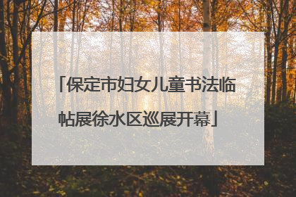 保定市妇女儿童书法临帖展徐水区巡展开幕
