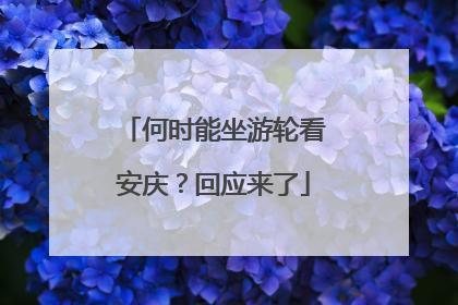 何时能坐游轮看安庆？回应来了