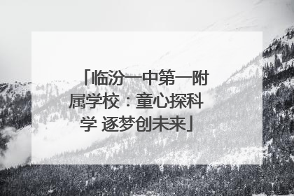 临汾一中第一附属学校：童心探科学 逐梦创未来