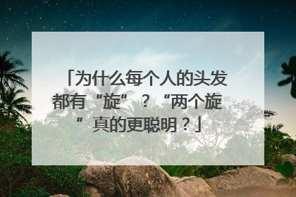 为什么每个人的头发都有“旋”？“两个旋”真的更聪明？