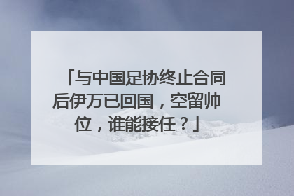 与中国足协终止合同后伊万已回国，空留帅位，谁能接任？