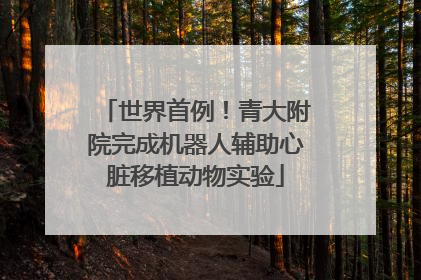 世界首例！青大附院完成机器人辅助心脏移植动物实验