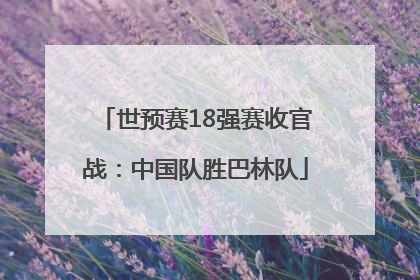 世预赛18强赛收官战：中国队胜巴林队