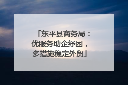 东平县商务局：优服务助企纾困，多措施稳定外贸