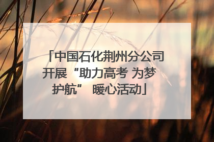中国石化荆州分公司开展“助力高考 为梦护航” 暖心活动
