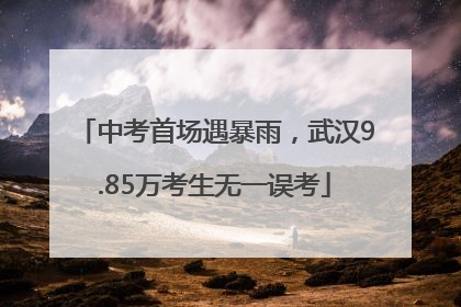 中考首场遇暴雨，武汉9.85万考生无一误考