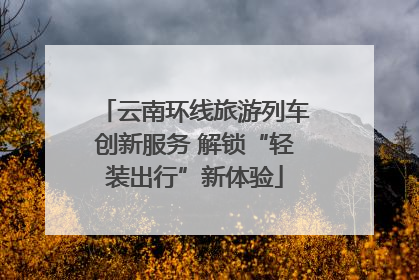 云南环线旅游列车创新服务 解锁“轻装出行”新体验