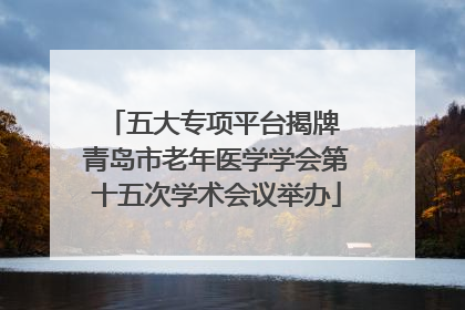 五大专项平台揭牌 青岛市老年医学学会第十五次学术会议举办