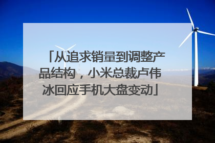 从追求销量到调整产品结构，小米总裁卢伟冰回应手机大盘变动