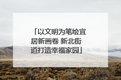 以文明为笔绘宜居新画卷 新北街道打造幸福家园