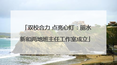 双校合力 点亮心灯：丽水新和两地班主任工作室成立