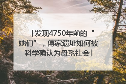 发现4750年前的“她们”，傅家遗址如何被科学确认为母系社会