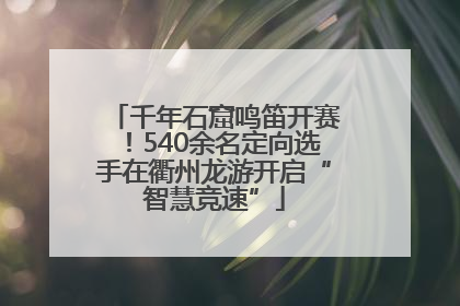 千年石窟鸣笛开赛！540余名定向选手在衢州龙游开启“智慧竞速”