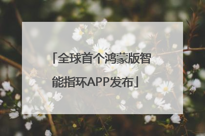 全球首个鸿蒙版智能指环APP发布