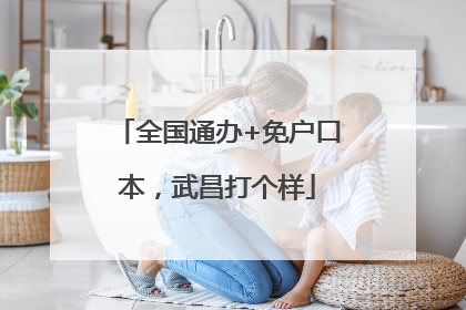 全国通办+免户口本，武昌打个样