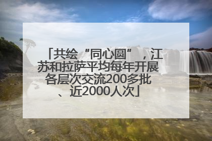 共绘“同心圆”，江苏和拉萨平均每年开展各层次交流200多批、近2000人次