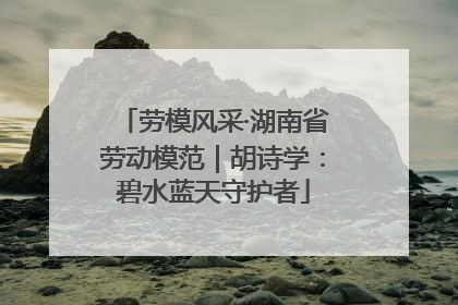 劳模风采·湖南省劳动模范｜胡诗学：碧水蓝天守护者