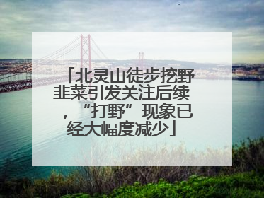北灵山徒步挖野韭菜引发关注后续，“打野”现象已经大幅度减少