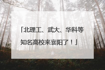 北理工、武大、华科等知名高校来襄阳了！