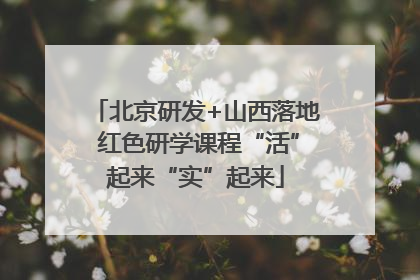 北京研发+山西落地 红色研学课程“活”起来“实”起来