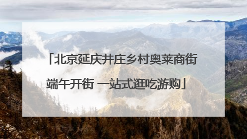 北京延庆井庄乡村奥莱商街端午开街 一站式逛吃游购