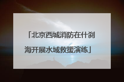 北京西城消防在什刹海开展水域救援演练
