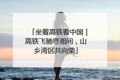 坐着高铁看中国｜高铁飞驰粤湘间，山乡湾区共向荣
