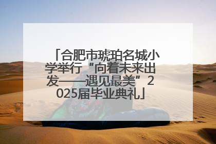 合肥市琥珀名城小学举行“向着未来出发——遇见最美”2025届毕业典礼
