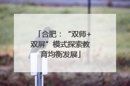 合肥：“双师+双屏”模式探索教育均衡发展