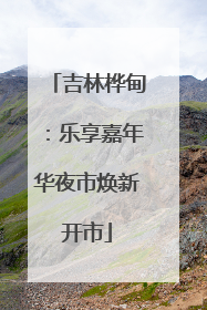 吉林桦甸：乐享嘉年华夜市焕新开市