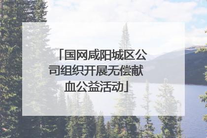 国网咸阳城区公司组织开展无偿献血公益活动