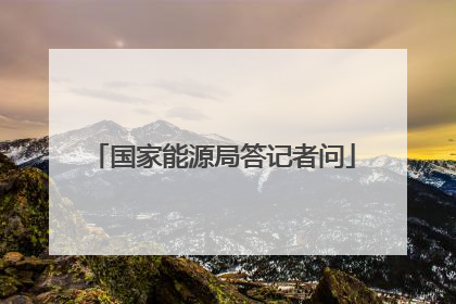 国家能源局答记者问