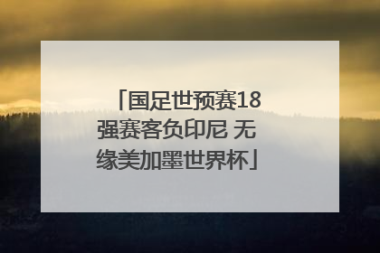 国足世预赛18强赛客负印尼 无缘美加墨世界杯
