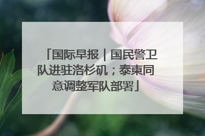 国际早报｜国民警卫队进驻洛杉矶；泰柬同意调整军队部署