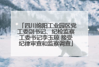四川绵阳工业园区党工委副书记、纪检监察工委书记李玉琼 接受纪律审查和监察调查